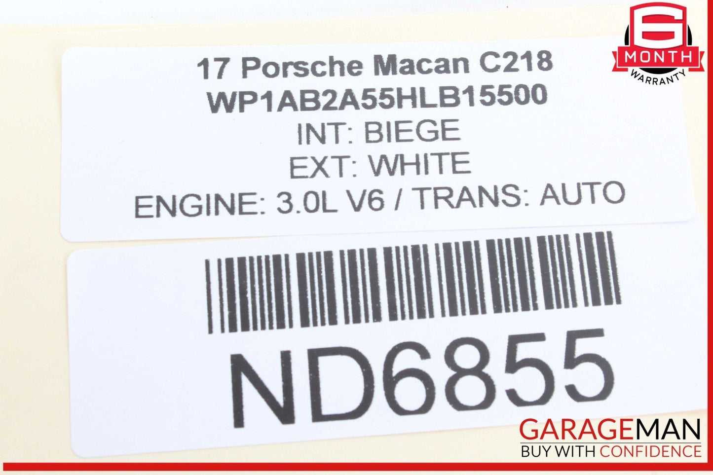 15-18 Porsche Macan 95B Ignition Switch Module w/ Key 7PP905865F OEM