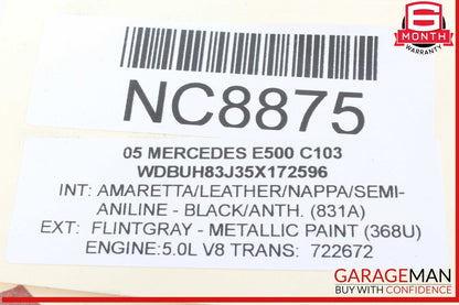 03-09 Mercedes W211 E500 E350 Trunk Lid Tailgate Lock Handle 2117400293 OEM