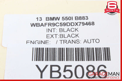 10-13 BMW 550i Front Seat Leg / Thigh Support Cushion