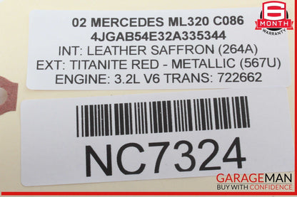 98-05 Mercedes W163 ML320 ML430 Dashboard A/C AC Air Vent Left Driver OEM