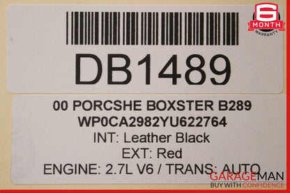 00-04 Porsche Boxster 986 Main Body Harness Wires Wiring Assembly OEM