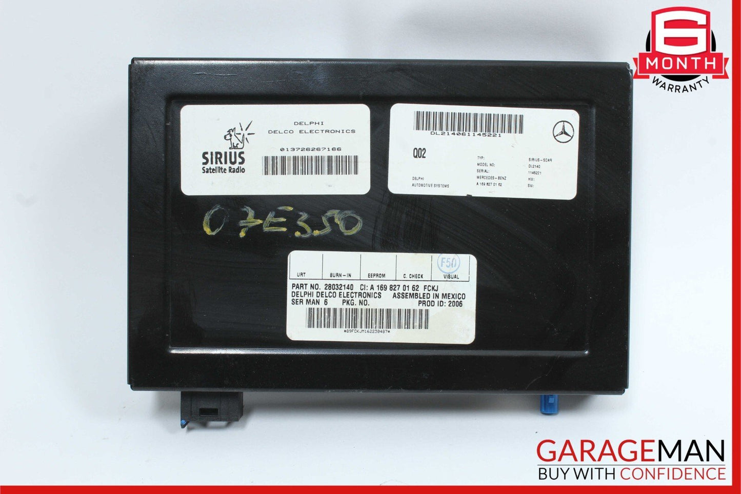 03-08 Mercedes E350 GL450 Sirius Satellite Radio Receiver Module 1698270162 OEM