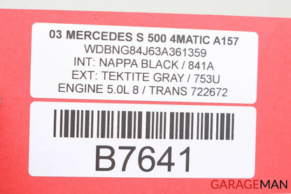 03-06 Mercedes W220 S350 S430 S500 Seat Valve Block Module Front 2208001278 OEM