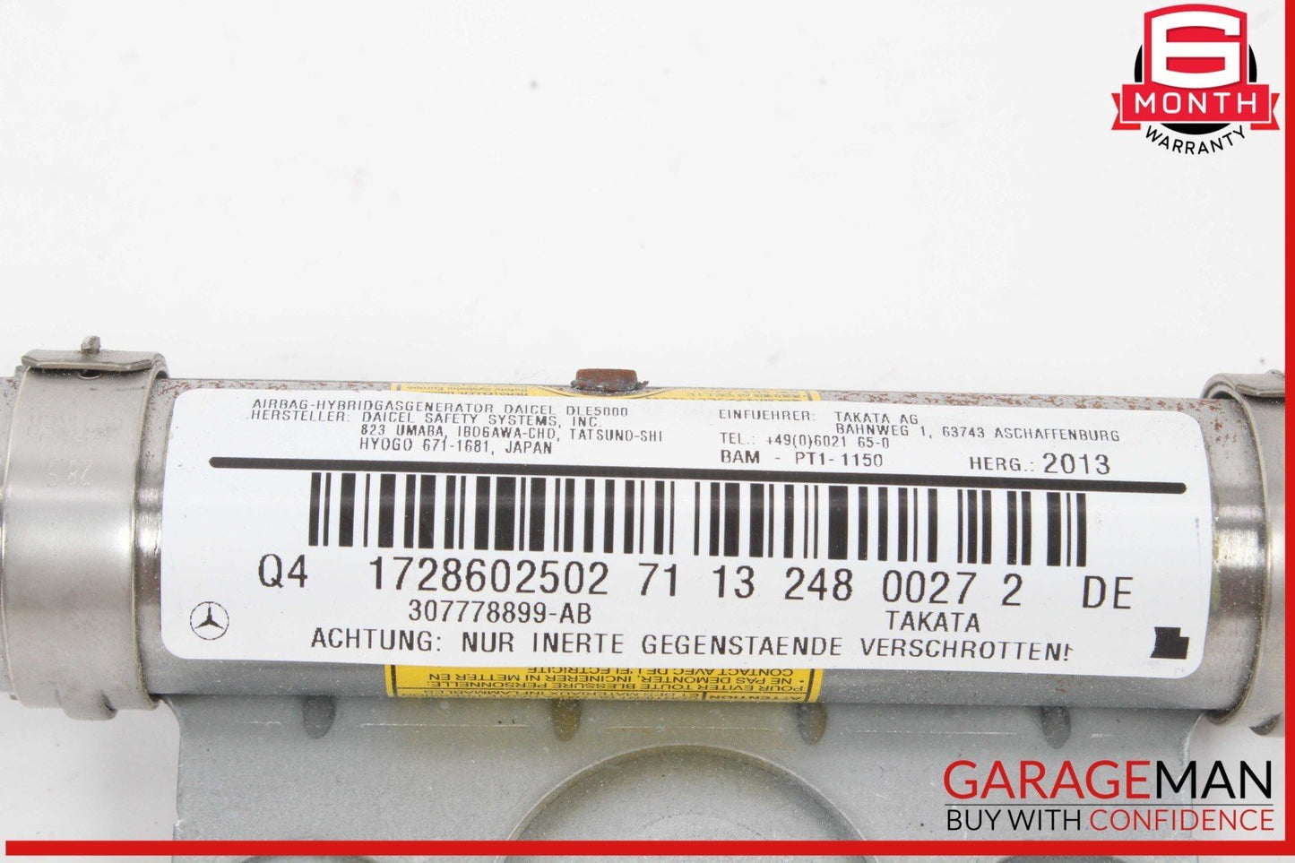 12-20 Mercedes R172 SLK250 SLC300 Door Airbag Left Driver Side 1728602502 OEM