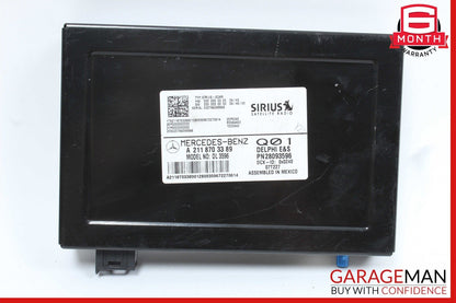 03-09 Mercedes W211 E350 Sirius Satellite Radio Receiver Module Black OEM