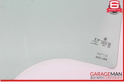17-20 BMW 530E Rear Left Driver Side Door Window Glass OEM