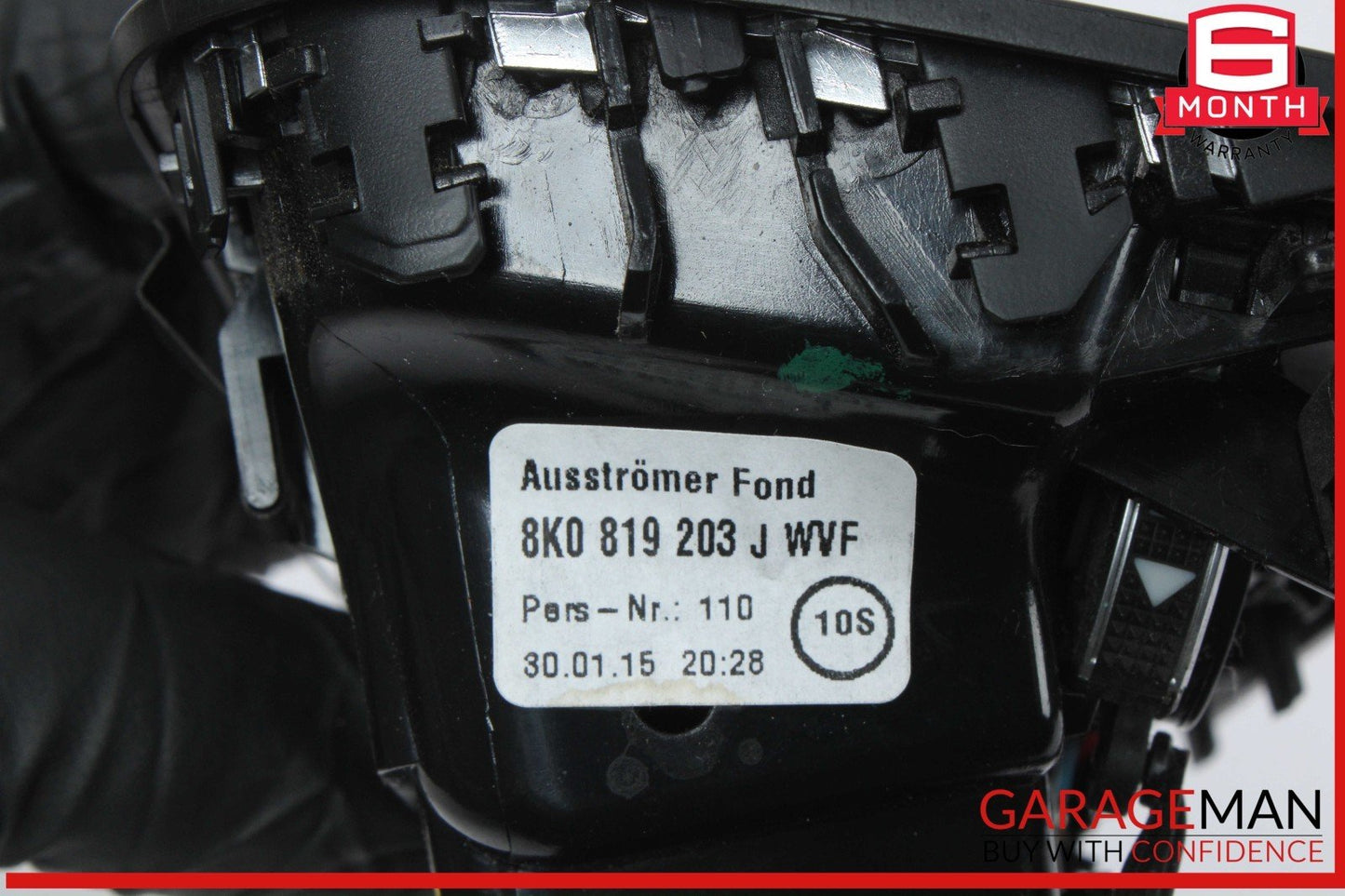 13-17 Audi A5 S5 Rear Console AC A/C Air Conditioning Air Vent Grille Black OEM