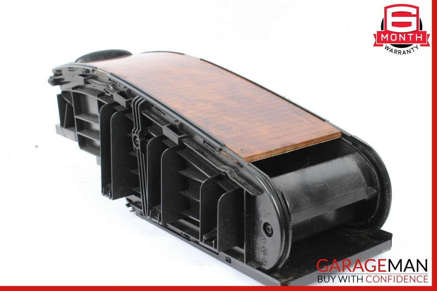 06-11 Mercedes W219 CLS500 Rear Center Console Storage Armrest Arm Rest Wood