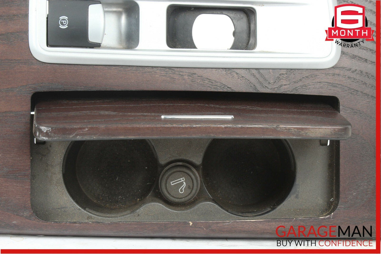 14-17 Maserati Ghibli Center Console Cupholder Armrest Ashtray Compartment Wood
