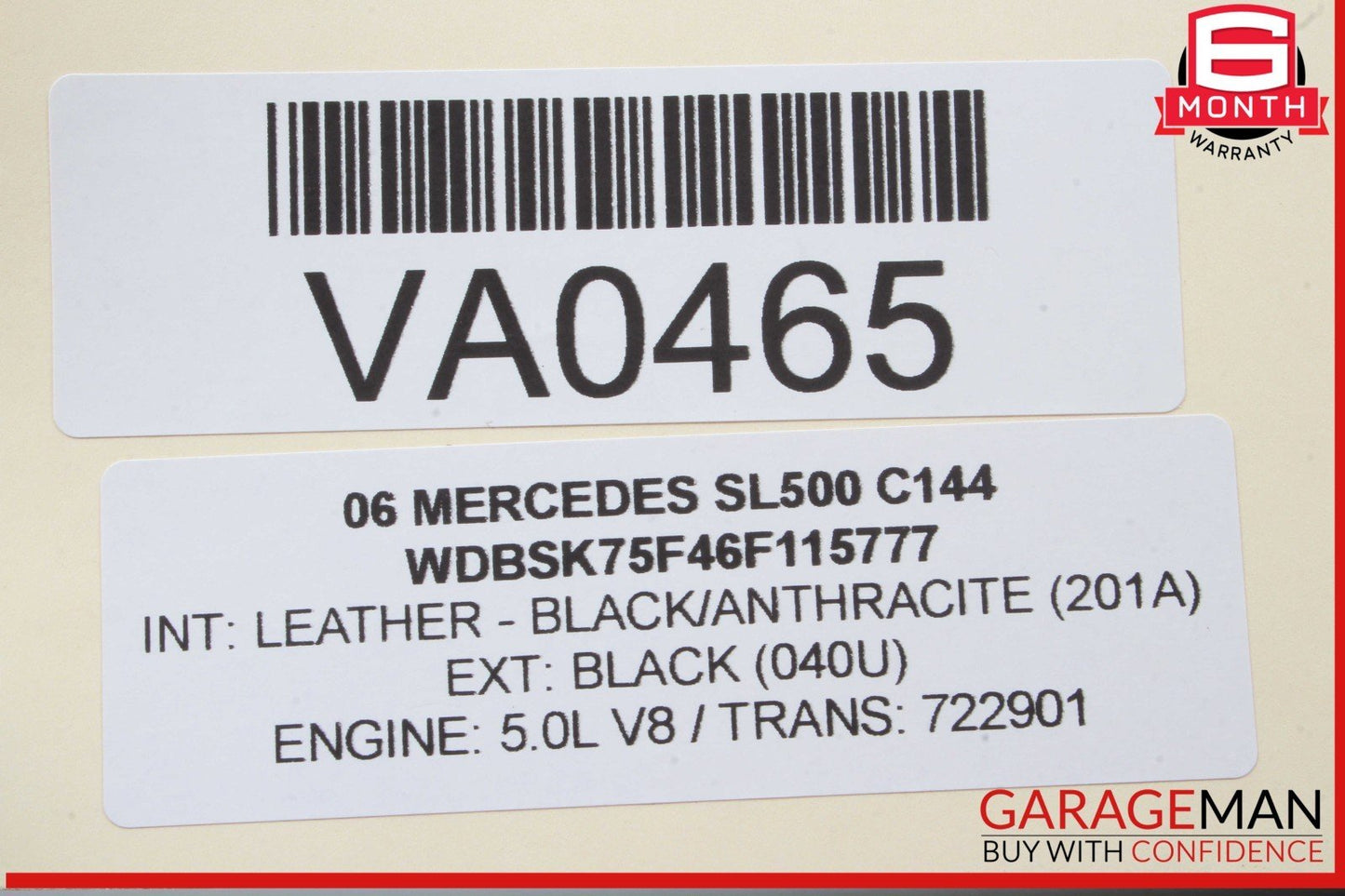 03-08 Mercedes R230 SL500 SL55 Dash Console Park Assist Switch 2308212951 OEM
