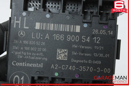 12-19 Mercedes X166 GL550 ML400 GLE350 Rear Left Side Door Control Module Unit
