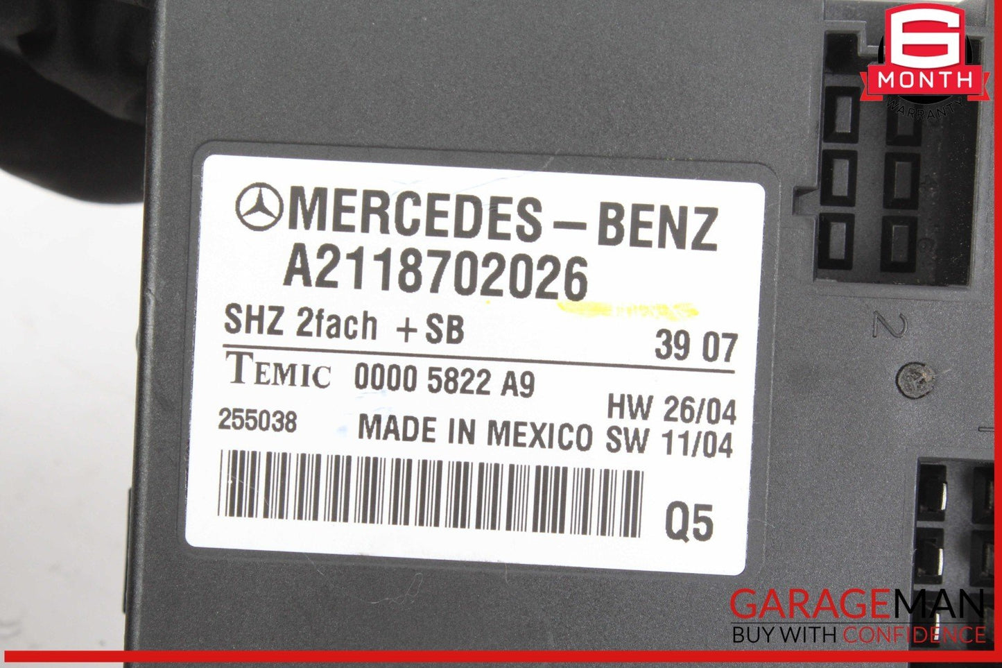 06-13 Mercedes X164 GL550 Heated Seat Control Module Unit 2118702026 OEM