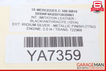 15-18 Mercedes W205 C300 C63 AMG Rear Left Side Door Window Regulator Motor OEM