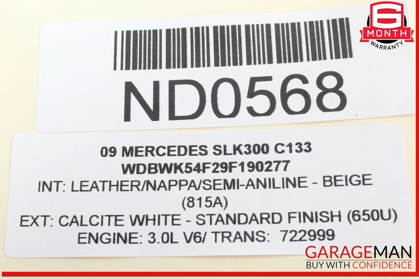 05-11 Mercedes R171 SLK300 SLK280 Dash Left or Right Side AC Air Vent Black OEM
