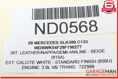 05-11 Mercedes R171 SLK300 SLK280 Dash Left or Right Side AC Air Vent Black OEM