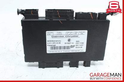 03-12 Mercedes X164 GL450 Under Seat Control Module Front Right Side OEM