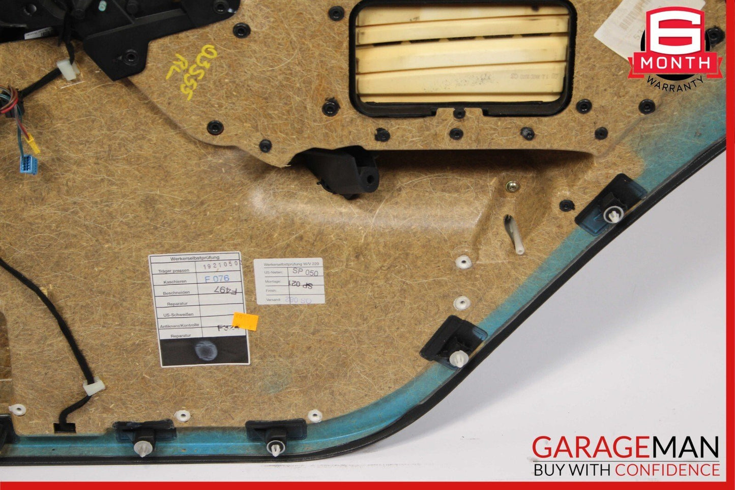 00-06 Mercedes W220 S55 AMG Rear Left Interior Door Panel Sunshade Assembly OEM