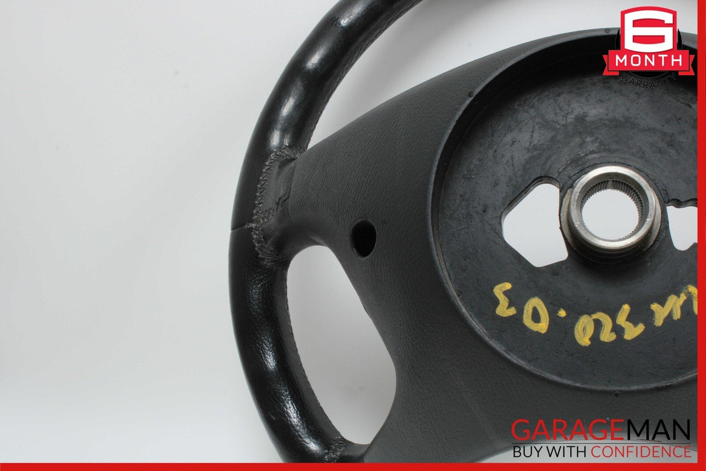 03-09 Mercedes W209 CLK320 SL500 Driver 4 Spoke Steering Wheel Leather Black OEM
