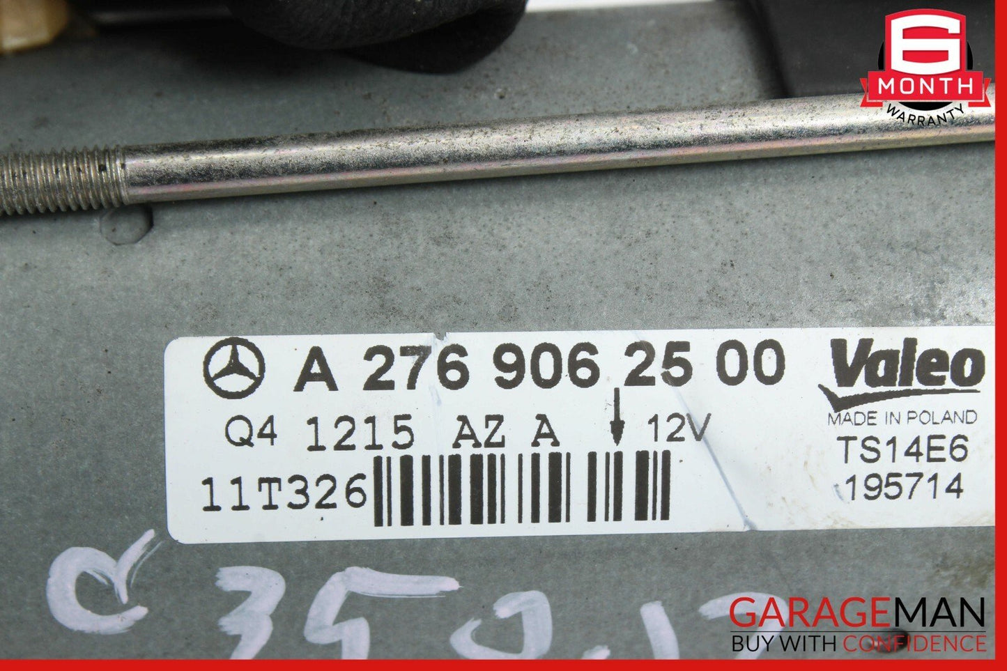 12-16 Mercedes C350 SLK350 ML350 GLE350 3.5L V6 Valeo Engine Starter Motor OEM