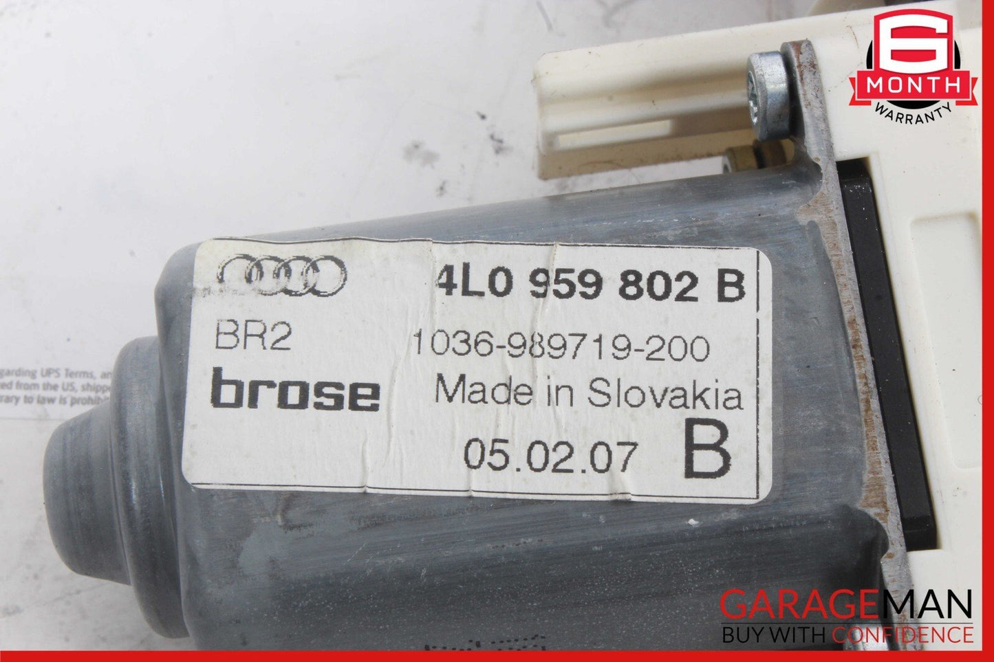 07- 15 Audi Q7 Right Side Power Window Motor Regulator 4L0959802B OEM