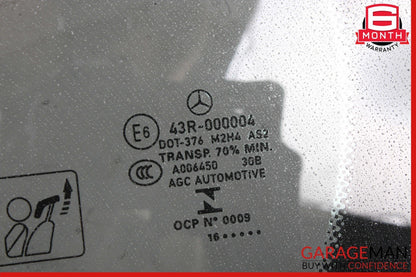 15-20 Mercedes W205 C300 C350e C400 Rear Left Side Door Window Quarter Glass OEM