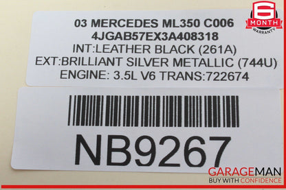 98-05 Mercedes W163 ML350 ML500 ML55 AMG Front Right / Left Seat Control Module