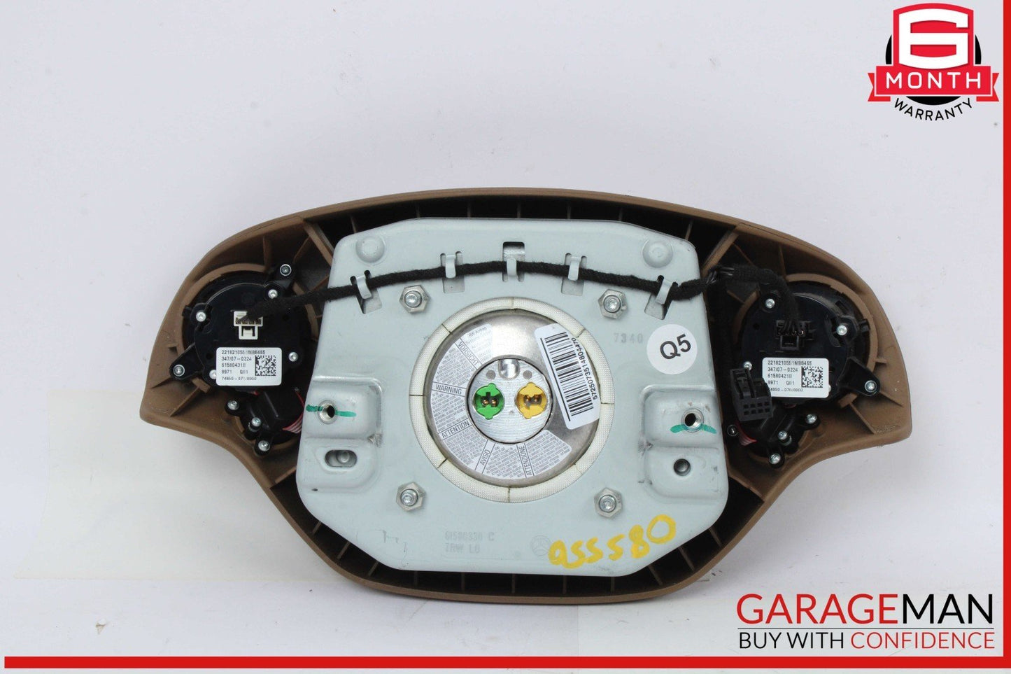 07-10 Mercedes W221 S550 CL550 Steering Wheel Airbag Air Bag Brown OEM