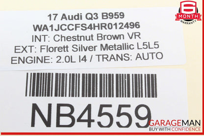 15-18 Audi Q3 Quattro Interior Control Fuse Box Block 000937615 OEM