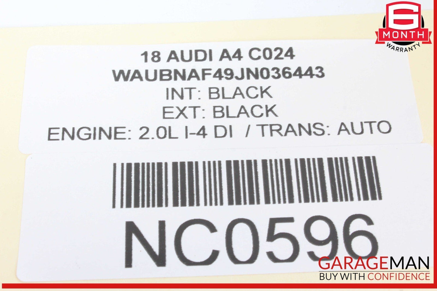 17-24 Audi A4 Upper Steering Column Cover Trim Panel Black 8W0953491 OEM