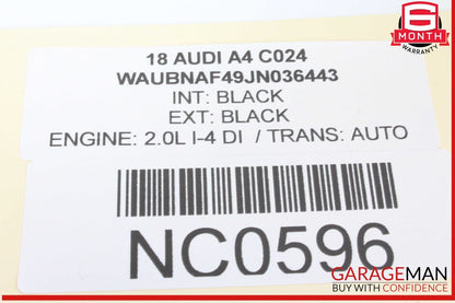 17-24 Audi A4 Upper Steering Column Cover Trim Panel Black 8W0953491 OEM