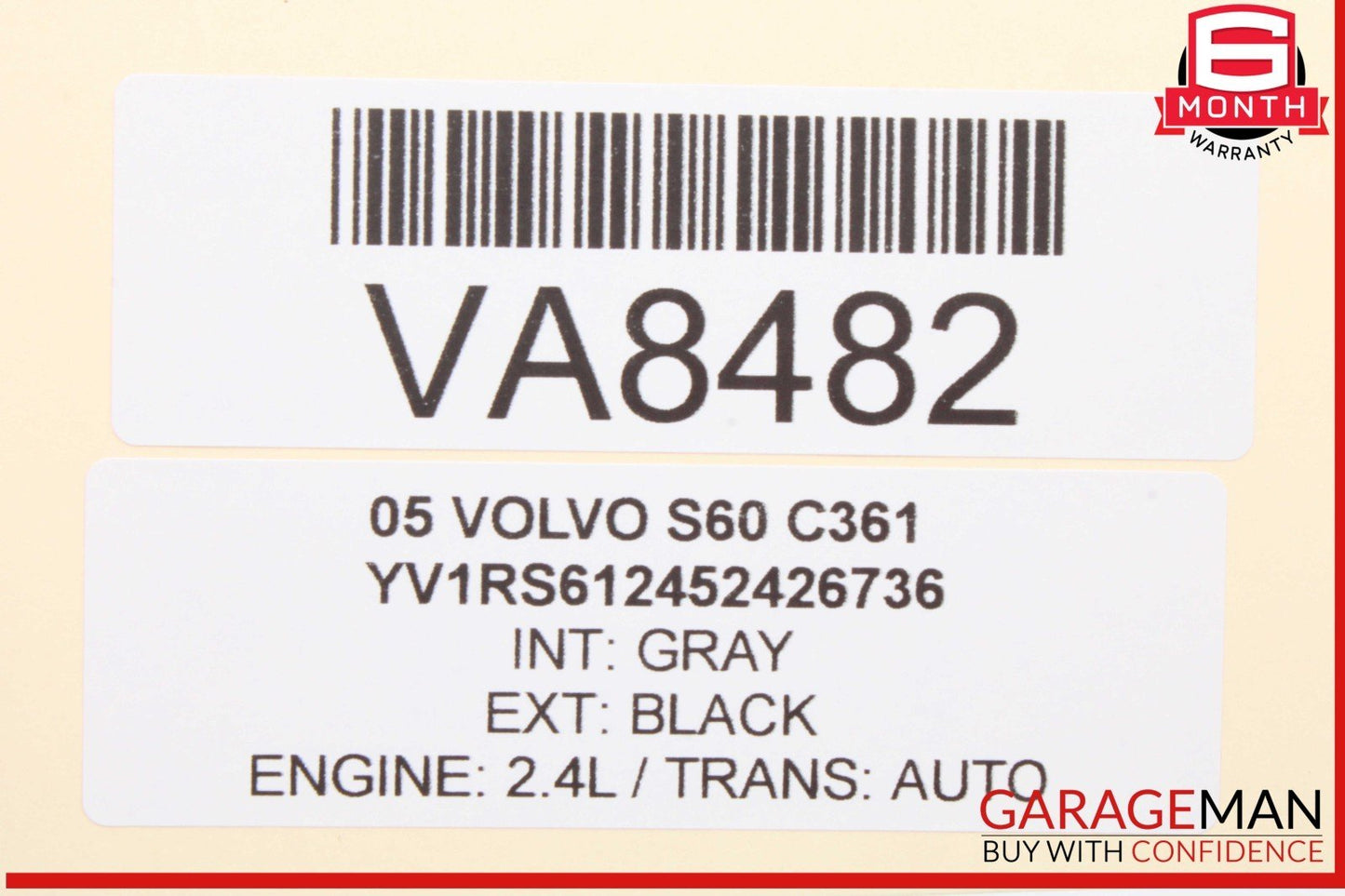 01-09 Volvo S60 Front Left Driver Side Exterior Door Handle 9159639 OEM