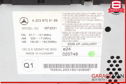 05-07 Mercedes W203 C230 Sport Radio Stereo Audio CD Player Head Unit AM FM OEM