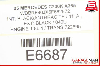 03-05 Mercedes W203 C230 Kompressor 1.8L Intake Supercharger Housing Cover OEM