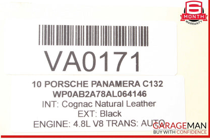 10-16 Porsche Panamera 970 Right Side Exterior Door Handle Keyless Go Black OEM