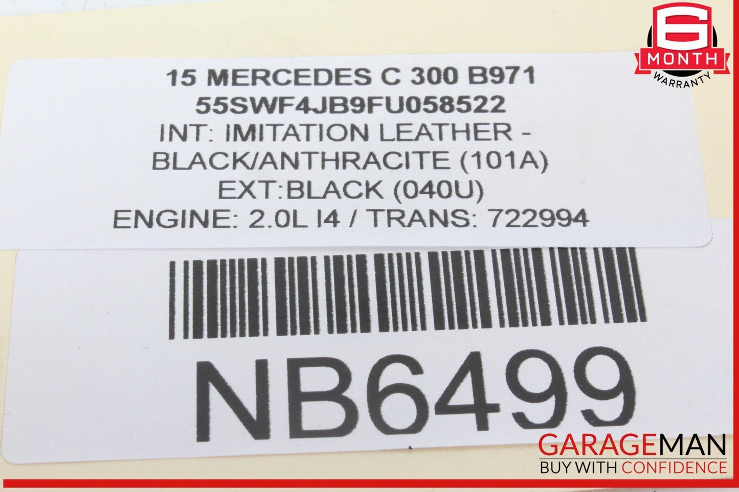 15-18 Mercedes W205 C300 C400 Ignition Switch Module OEM