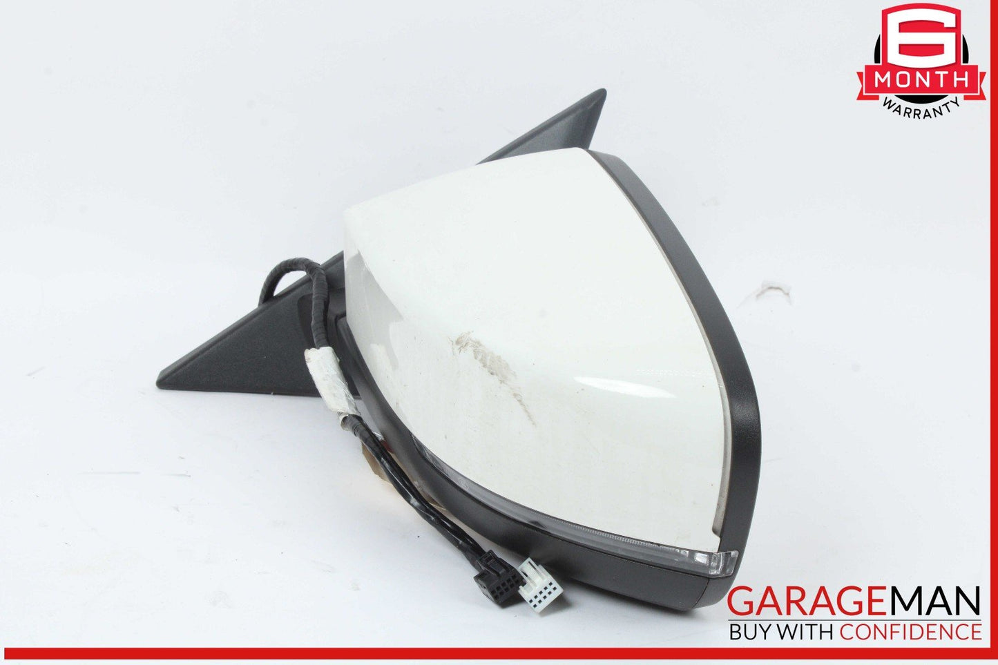14-17 Maserati Quattroporte Ghibli Front Left Side Mirror Door Rear View White