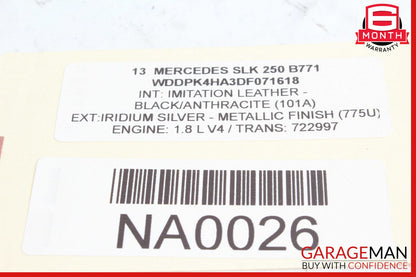 Mercedes R172 SLK250 SLC300 Convertible Trunk Right Lift Assist Cylinder OEM