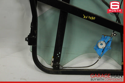 03-06 Porsche Cayenne 955 Front Right Door Window Frame Glass Panel Plate Assy