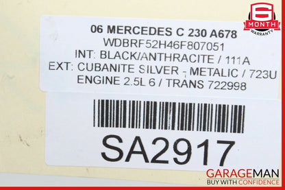 06-07 Mercedes W203 C230 Fuel Pump Filter Module Unit OEM