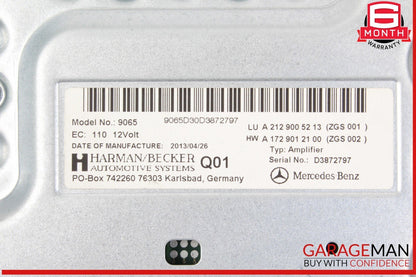 08-17 Mercedes W212 E350 E63 AMG Amplifier Amp Harman Becker 2129005213 OEM