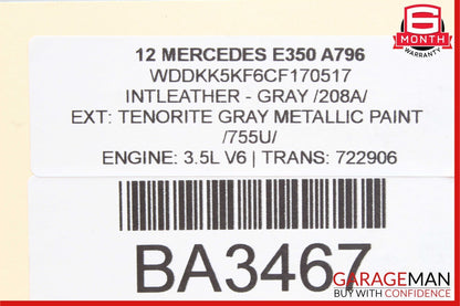 12-16 MERCEDES W212 E350 3.5L V6 ENGINE IGNITION KNOCK DETONATION SENSOR
