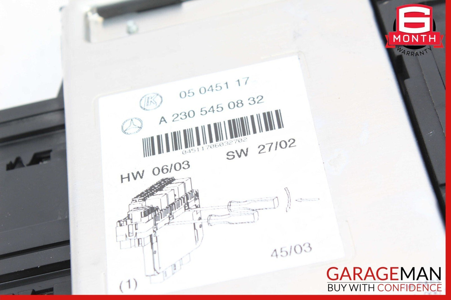 03-12 Mercedes R230 SL500 SL55 AMG Front Left SAM Fuse Box Control Module Assy