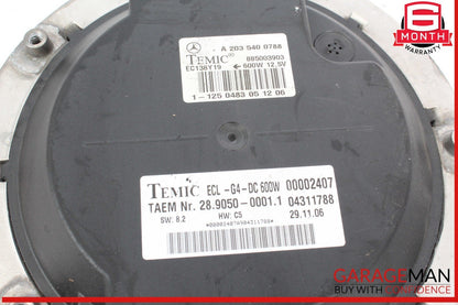 01-07 Mercedes W203 C230 Radiator Engine Cooling Fan Motor 2035400788 OEM