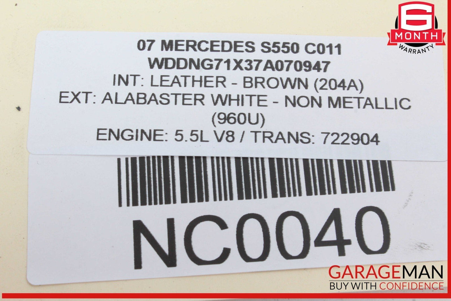 07-10 Mercedes W221 S550 S400 Keyless Go Control Module 2218702392 OEM