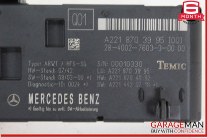07-14 Mercedes W221 S550 S400 Trunk Release Remote Open Close Module Unit OEM