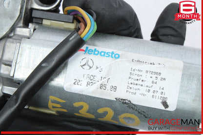 98-02 Mercedes W210 E320 Panoramic Sunroof Sun Roof Motor 2028200508 OEM