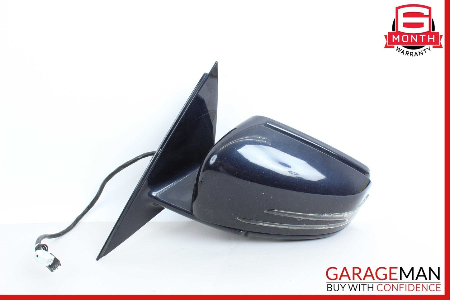 10-13 Mercedes W221 S400 HYBRID Front Left Side Mirror Door Rear View Blue OEM