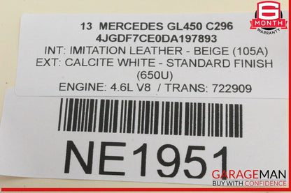 11-20 Mercedes X166 GL450 Alternator Generator Valeo 180A 0141540902 OEM