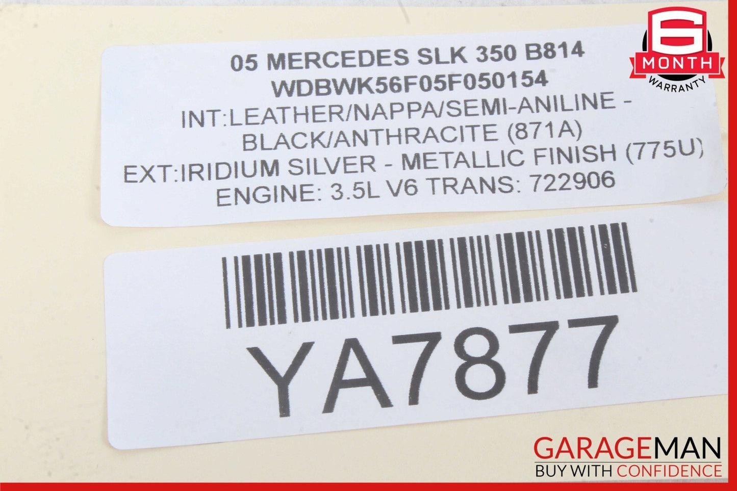 05-11 Mercedes R171 SLK350 SLK300 Front Right Side Door Lock Latch Actuator OEM