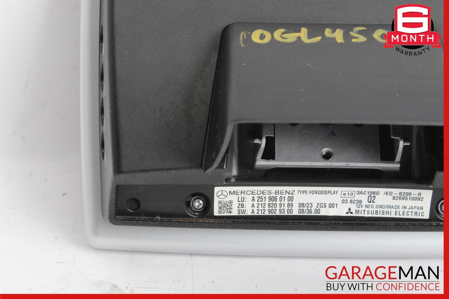 09-13 Mercedes X164 GL450 Left or Right Seat Headrest Screen Monitor Display